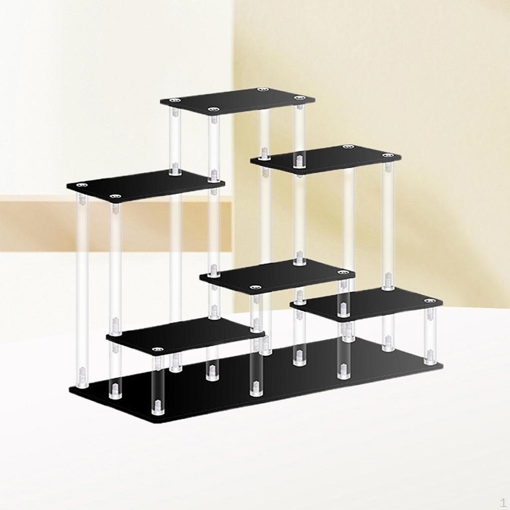 Acrylic Display Riser Stand Showcase Fixtures Elevated Rack Business Living