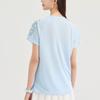 Anta Training Series Letter Logo Print Lightweight Moisture Wicking Breathable Short Sleeve Raglan T-Shirt Women Tops Sky-Blue 962427103-4