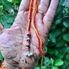 Sterling Silver Rudraksha Rakhi Bracelet, Hindu Charms, Mauli Kalawa
