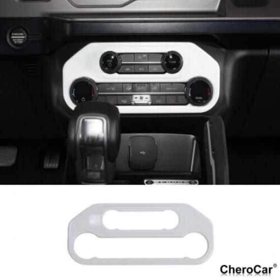 Air Conditioner Switch Panel Trim Cover Accessories White For Ford Bronco 21-25