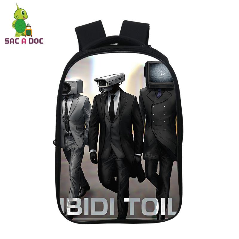 

Туалетный человек Начальная и средняя школа Школьный рюкзак 3D Полноцветная печать 14.5 inch double layer