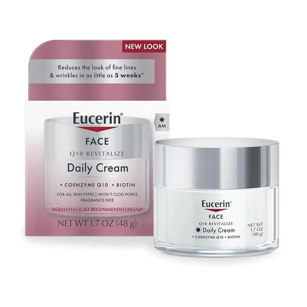 Eucerin Крем для лица 48 г 1 упаковка Q10 против морщин Eucerin Q10 Антивозрастной крем для лица, Крем для лица без отдушек