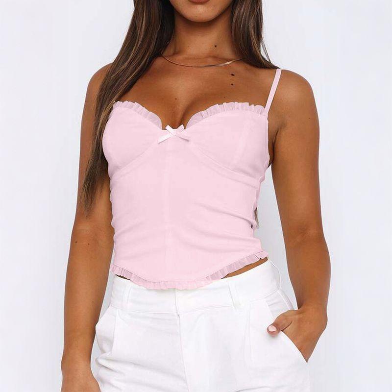 Cross-Border European and American Foreign Trade Women clothes 2025 Spring Summer Amazon Independent Station Sexy Style Solid Vest Small Sling Women