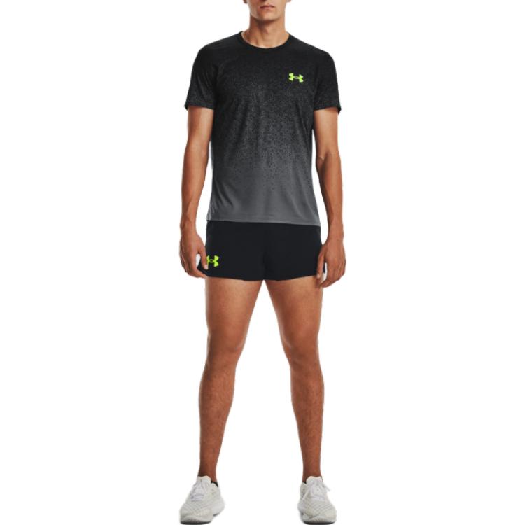 Under Armour UA Rush T-Shirt mit Farbverlauf-Logo-Print für Herren, Oberteile, Schwarz 1378403-002