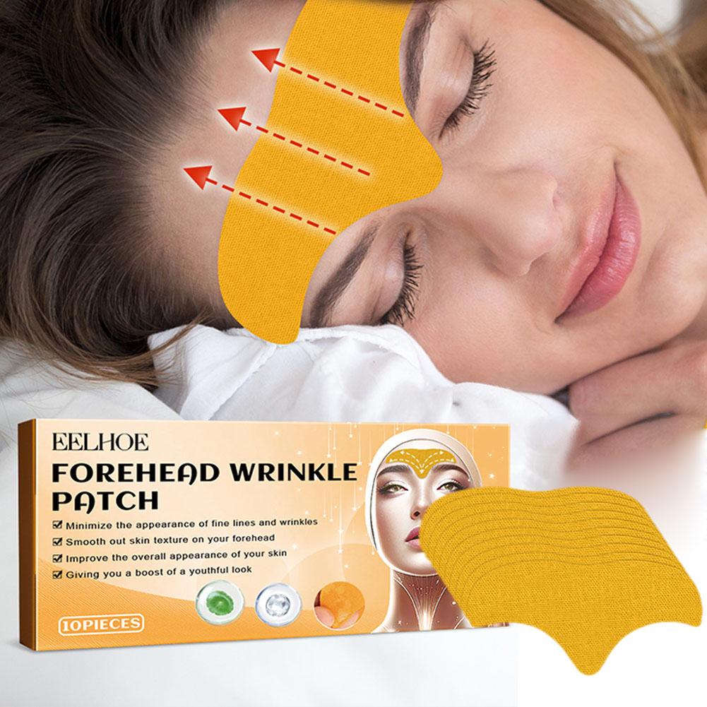 10PCS Forehead Wrinkle Patches Anti Wrinkles Facial Patches Natural Forehead Line Removal Gel Patch Face Skin Patch