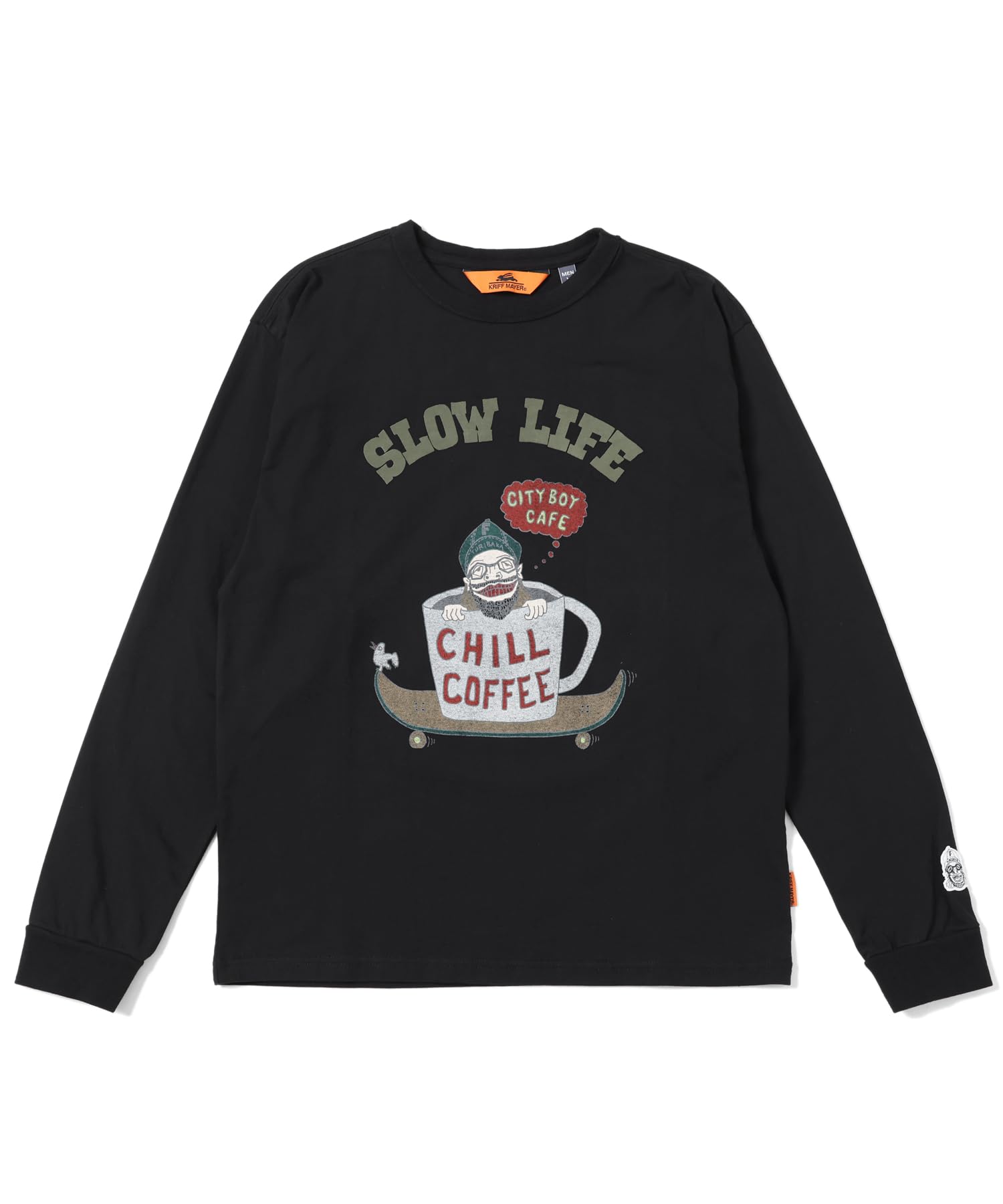 

Футболка мужская с длинным рукавом черная [CLIFFE MAYER] с принтом на спине Chill Time X-LARGE чёрный