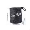 Car Trash Can, Mini Hanging Bin, Leakresistant Organizer, Foldable, Portable Black No Print