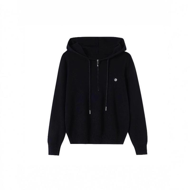 Autumn and winter new drawstring hooded sweater women's loose and thin versatile small fresh knitted sweater top