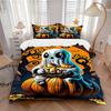3pcs Halloween Ghost Duvet Cover Set - Machine Washable, Includes 1 Cover and 2 Pillowcases, No Core Included Yy251013069