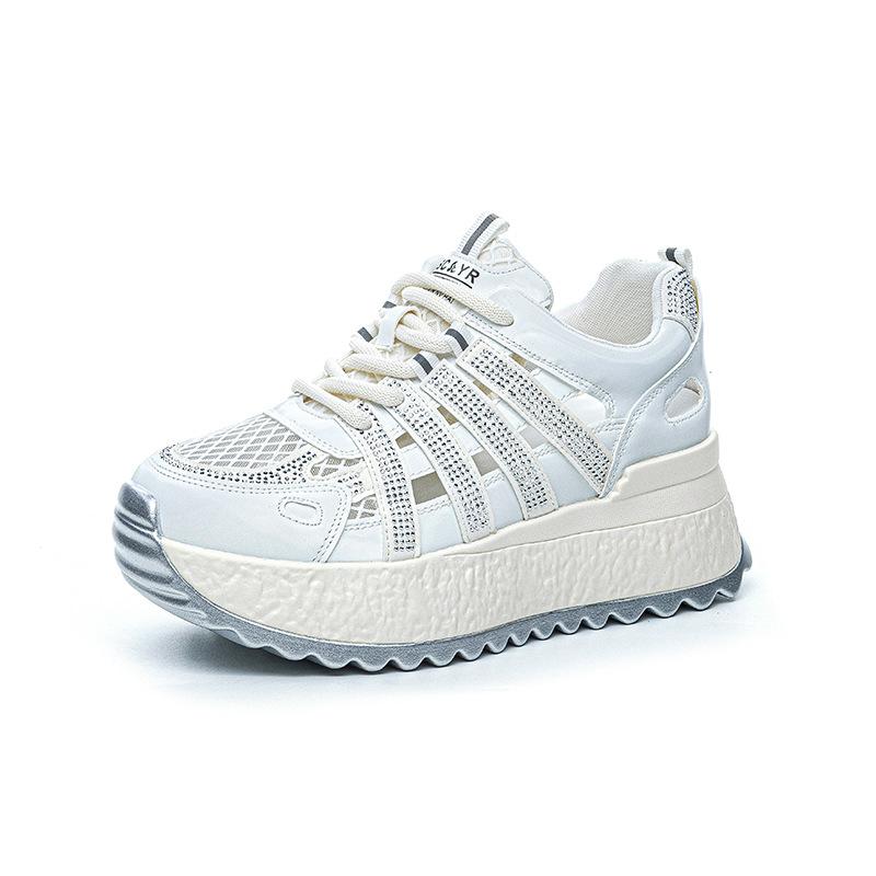 Hollow Dad Shoes Women's 2025 Summer New Thick-soled Breathable Mesh Versatile Casual Sports Super Fire Little White Shoes Women's Shoes