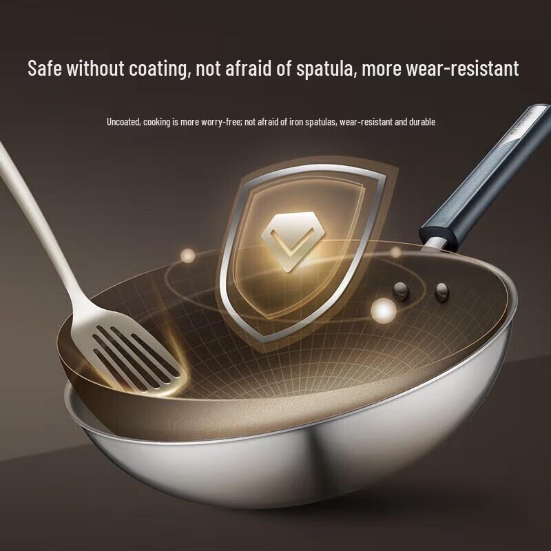 SUPOR 30cm Titanium Wok with Lid