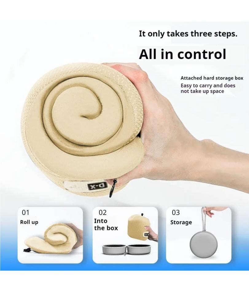 Reisekissen, U-förmiges Nackenkissen aus reinem Memory-Schaum für Flugzeug, Büro, Nickerchen, Nackenkissen, Flug, Schlafen, Kopf- und Nackenstütze