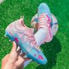 Children's Football Shoes Men's TF Velcro Teen Elementary School Girls Shredded Nails Football Shoes Lace-Up Sports Training Shoes