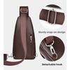 Large Capacity Men's Crossbody Bag  PU Leather Sling Pouch, Chest Bag,for Phone, Wallet & Keys, Outdoor & Daily Commute
