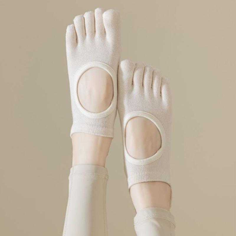 Children's Summer and Spring Absorbent and Anti-slip Five-finger Yoga Socks for Plazi Training and Fitness. Pure Cotton Floor Socks.