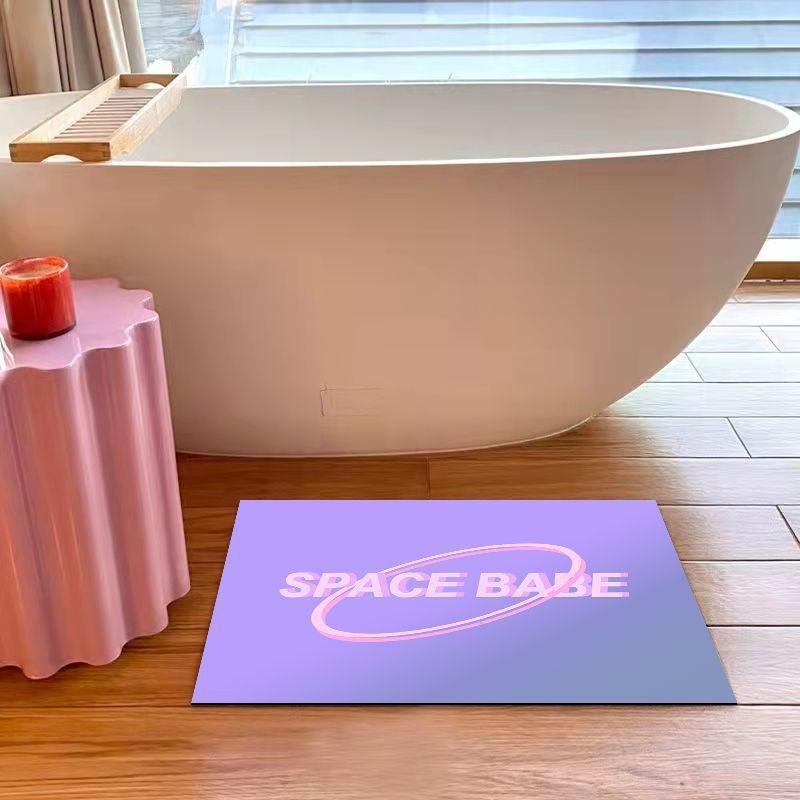 Quick-drying Non-slip Bathroom Toilet Toilet Door Mat Absorbent Diatom Mud Carpet American Sweet Cool Spice Girl