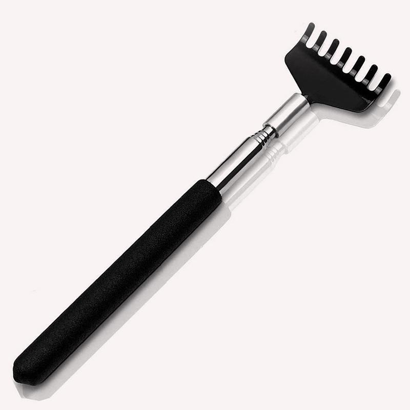Itchy Scratch Retractable Back Gripper Double-Sided with 3 Detachable Gripper Heads Metal Claw/Rake for Hard-to-Reach Areas