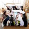Final Fantasy Series Iconic Heroes Magic Fantasy World HD Print Bedding Set Duvet Cover 2 Pillowcases Polyester Game Room Decor