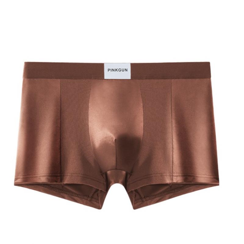 Men's Underwear Boxer Ice Silk Seamless Boxer Mesh Soft Breathable Shorts Underwear
