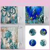 Vibrant Waterproof Turtle Octopus Shower Curtain With Colorful 3d Printing For Fun Bathroom Decor