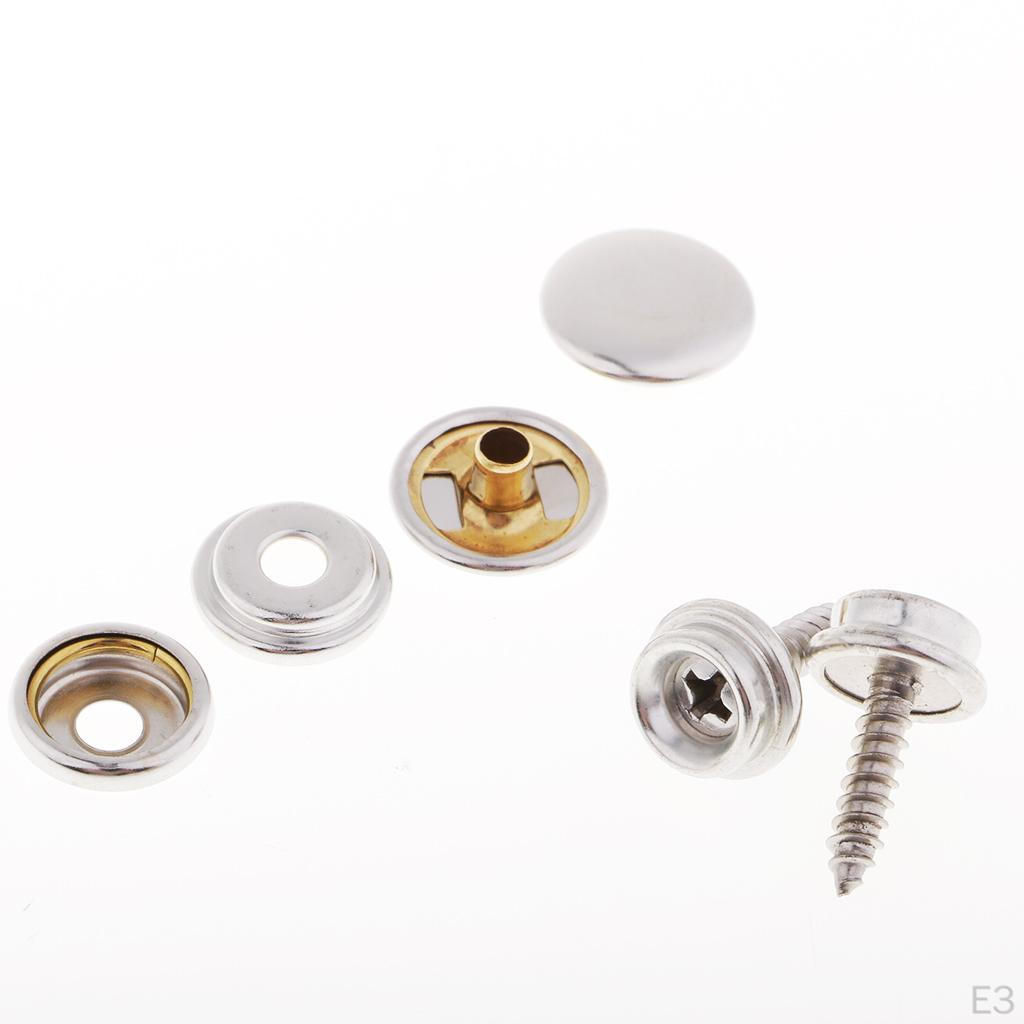 20 Buttons Buckle Clasp Rivet with Screws for DIY