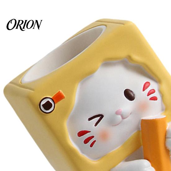 Office Desk Flowerpot Holding Pen Cat Planter Pot, Shaped Resin Flowerpot, Desktop Decorative Succulents Plants Container for Home Balcony