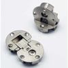 8 Pcs 90 Degree Adjustable Concealed Folding Hinges for Furniture - Semicircular Hinges - Wooden Table Hinges - Round Hinges