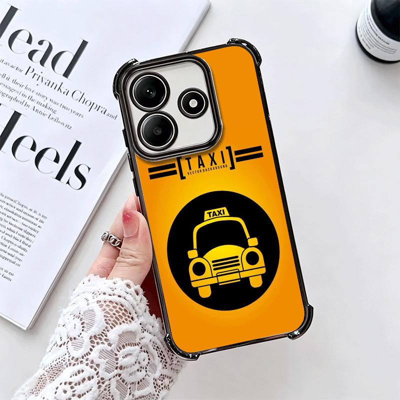 NYC Gelbe Taxi-Cabriolets Weiche Handyhülle Für Xiaomi Redmi Note 14 15 Pro Plus 13 12 11S 11T 5G 10 9S 9 Galvanisiert Anti-Fall Fundas