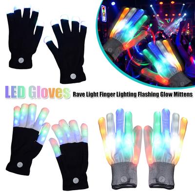 Finger Light Up Glow Rave Gloves LED Colorful Flashing Finger Lighting Gloves Party Gifts for Kids Teens