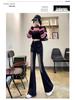 Women's High Waist Micro Flare Stretch Jeans - Slimming Petite Spring Style