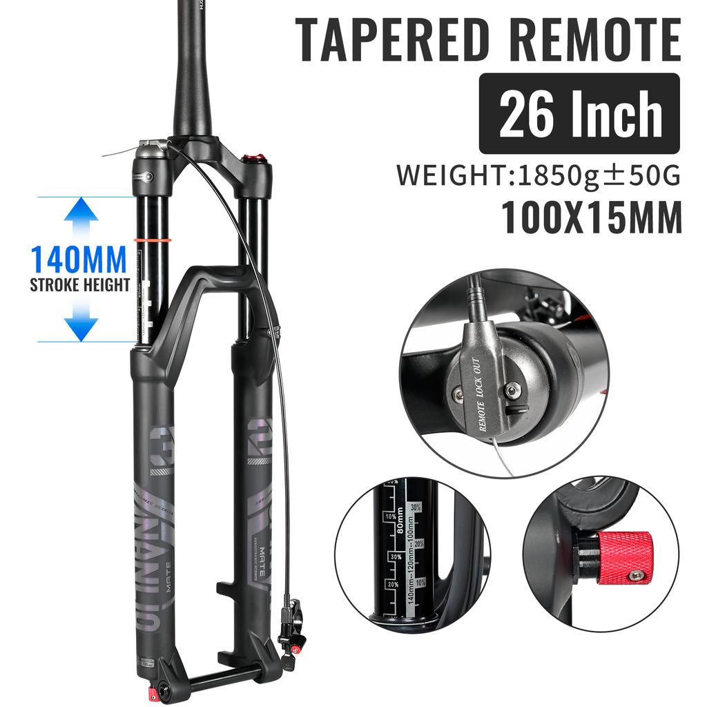 Nanlio MTB Air Suspension Fork 26 27.5 29 Inch 140mm Travel Damping Rebound Adjust Lightweight Bike Front Fork