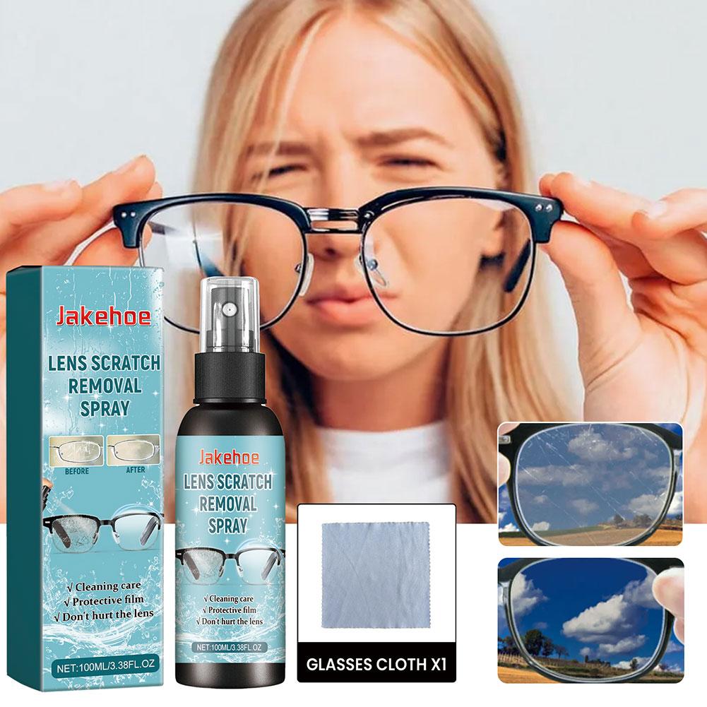 Glasses Lens Cleaner Eyeglass Scratch Removal Spray Lens Fingerprints Dust Oil Cleaner Household Anti Fog Glass Repair Liquid