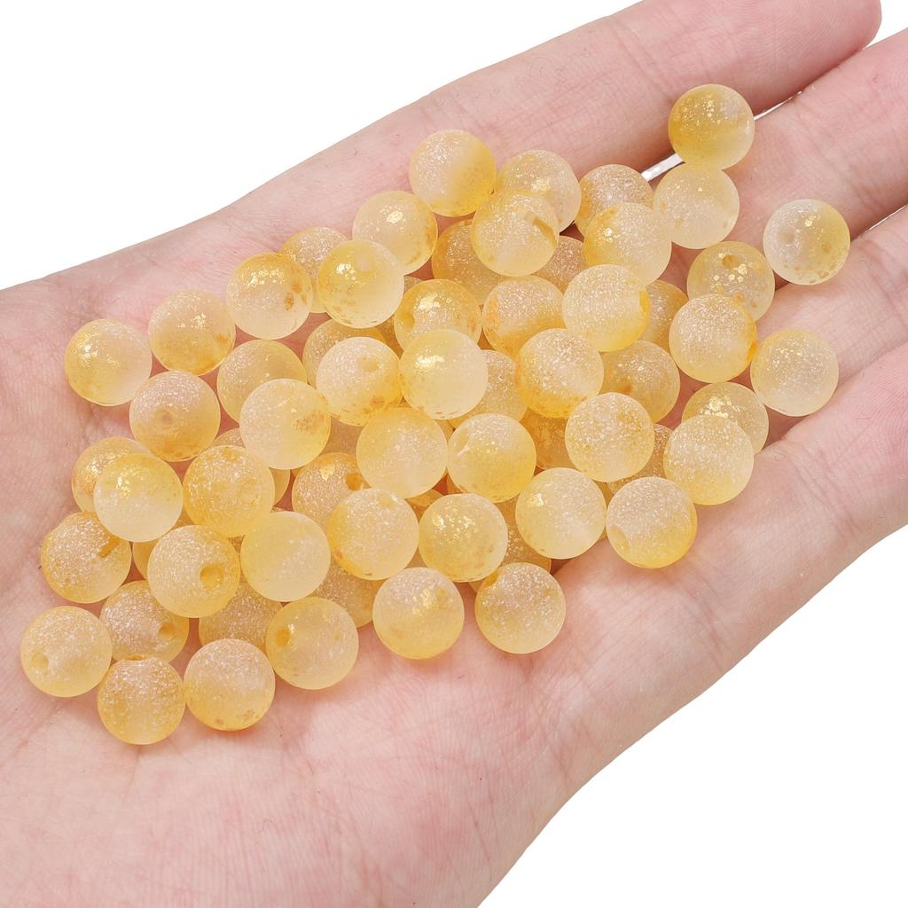Perline di Cristallo di Vetro Effetto Foglia d'Oro 8mm Rotonde Distanziatori per Gioielli Fai da Te 50 Pezzi Multicolori