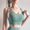 Women's Cross Sports Fitness Bra, Show Chest, Gather Back, Anti Shock Yoga Sports Bra