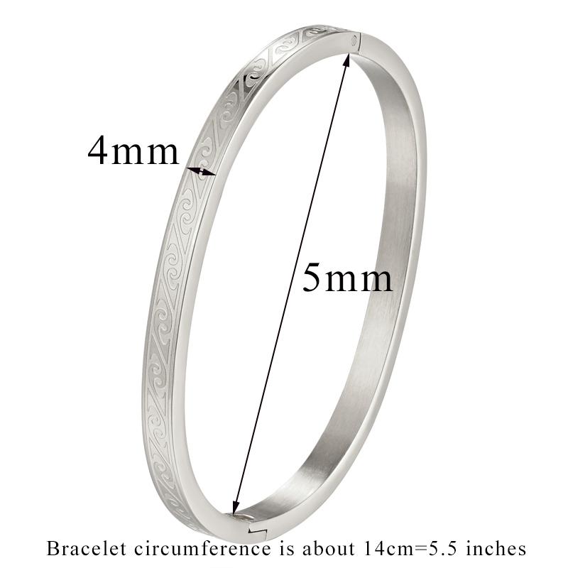 5cm Small Size Kids Bangle and 5.8cm Diameter Mother Bangle Stainless Steel High Quality Jewelry Gold Color Bracelet Wholesale
