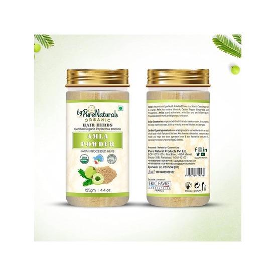 Organic 100% Natural Amla Powder for Hair Growth & Face Care - 125g