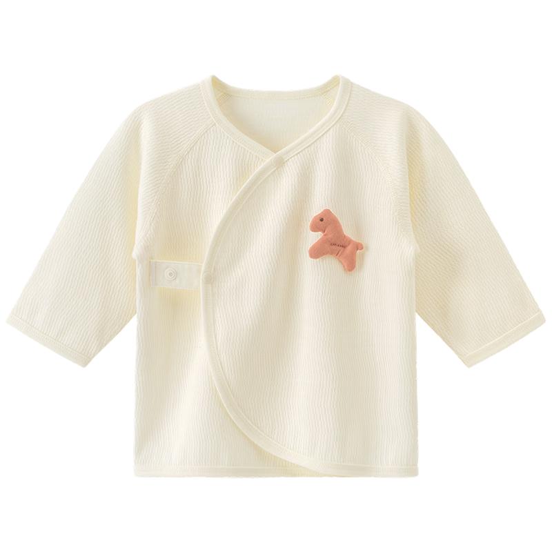 Newborn Pure Cotton Long-Sleeve Tie-Up Top