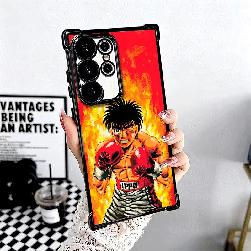 Hajime No Ippo Anime Plating Phone Case For Samsung Galaxy S24 S25 FE S26 Edge S23 Ultra S22 S21 Plus S20 Anti-Fall Airabag Cove