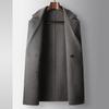 Autumn and Winter Medium and Long 100% Wool Lapel Trench Coat, Youth Light Luxury Business Double-sided Warm Jacket