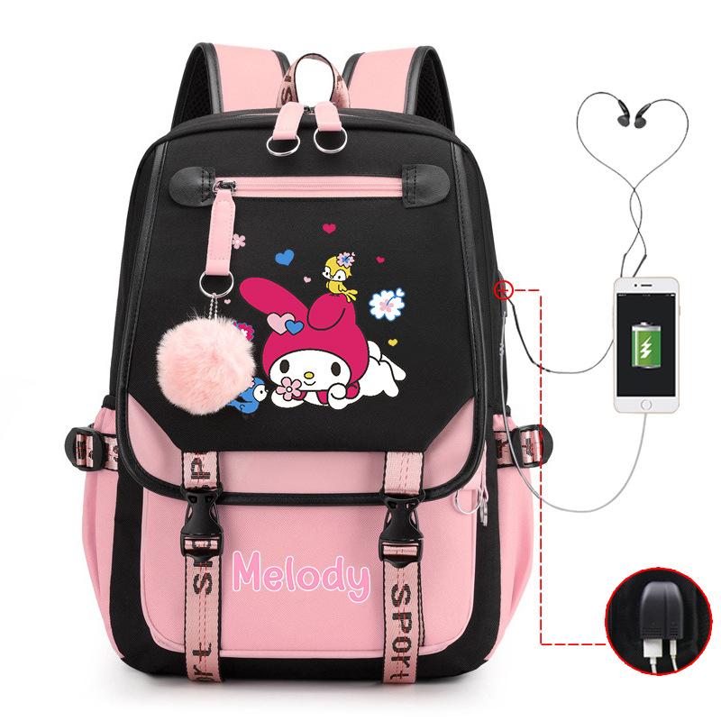Cartoon Pink Rabbit Children'S School Bag Elementary School Girls Large Capacity Japanese Girls Backpack