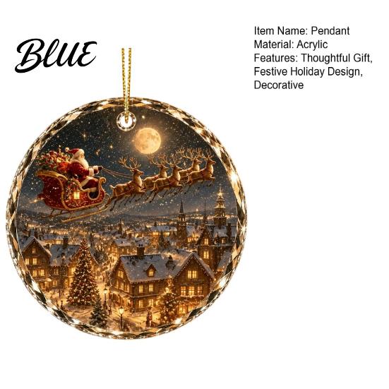 Christmas Gift for Decorative Special Ornament Holiday Scene Acrylic Friends Landscape Tree Decor Hanging Keepsake