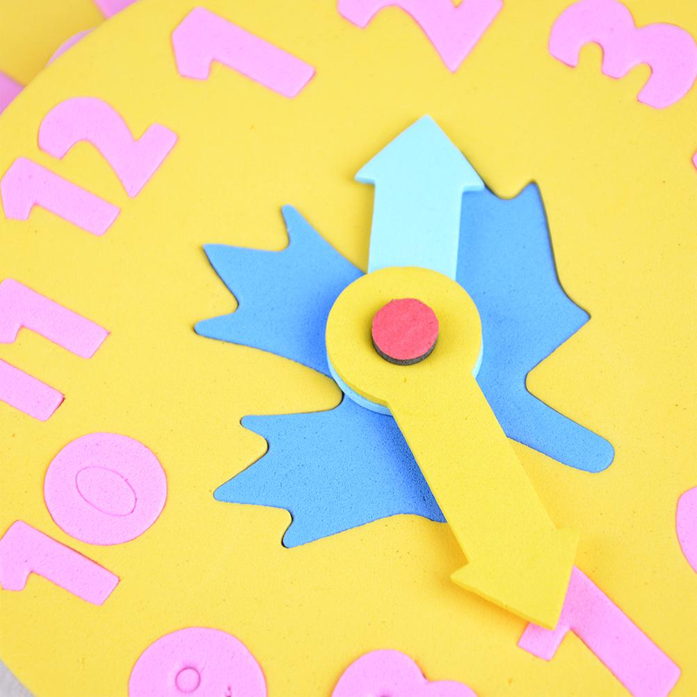 Cute Eva Foam Number Clock Time Jigsaw Puzzle Kids Learning Toy,