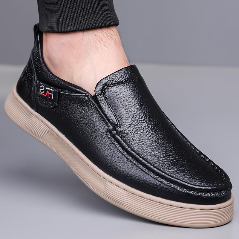Quality Soft and Comfortable Travel Casual Shoes Branded Men's Low Top Business Leather Shoes Fashionable and Breathable Loafers
