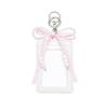 Estiloso Estilo INS Fofo Porta-Cartão Fotográfico Decorativo Protetor Estojo para Cartão Fotográfico de Meninas Estojo para Cartão de Identificação PU Macio Laço de Pérola Cartão Bancário