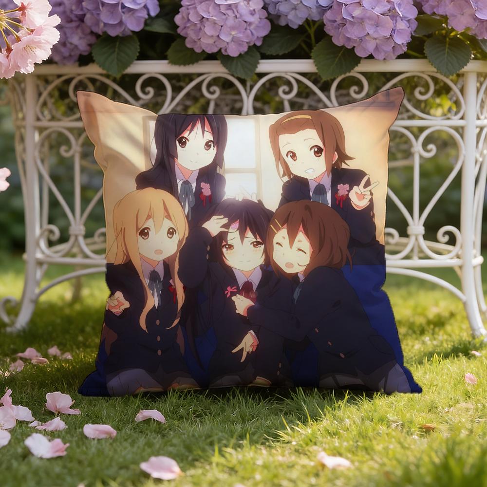 Anime K-K-ON! Cute Cushion Cover Home & Car Dual-Scene Pillow Cover: Reversible for Premium Comfort