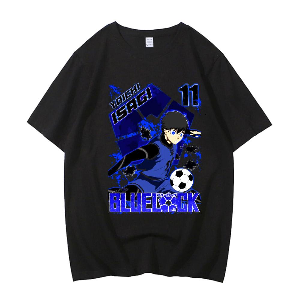 High Quality Cotton Anime Japan Blue Lock Isagi Yoichi 100% Cotton T-shirt Cosplay Hyoma Chigiri Meguru Bachira Tee Clothes
