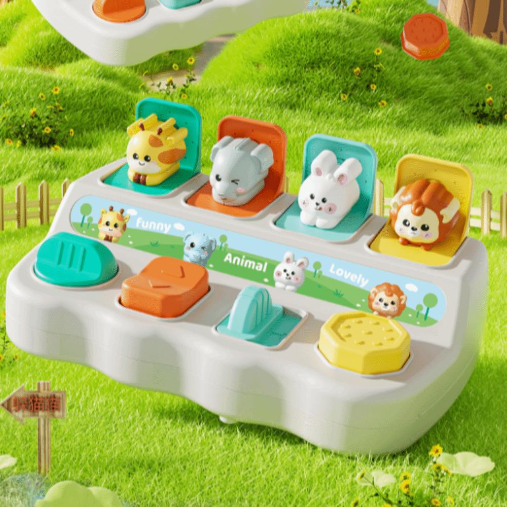Montessori Interactive Pop-up Switch Box Animal Toys and Learning Boxes  Children