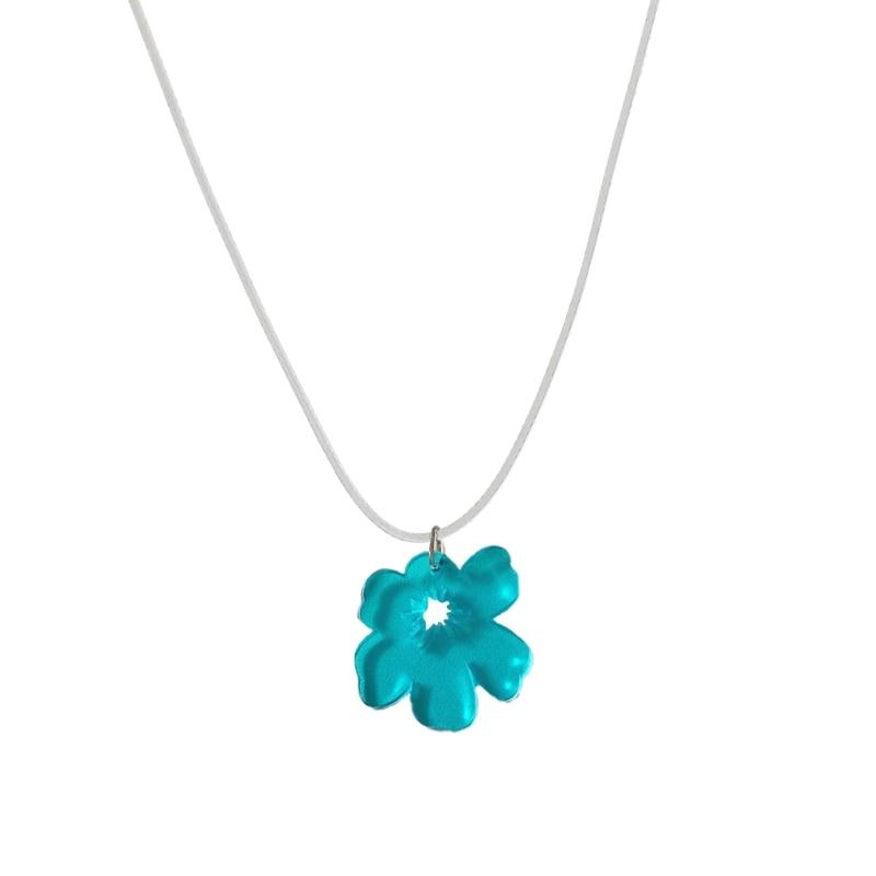 Asymetrické náhrdelníky s květinovým přívěskem Květinový choker Květinový náhrdelník Akrylový materiál Dárek pro ženy dívky