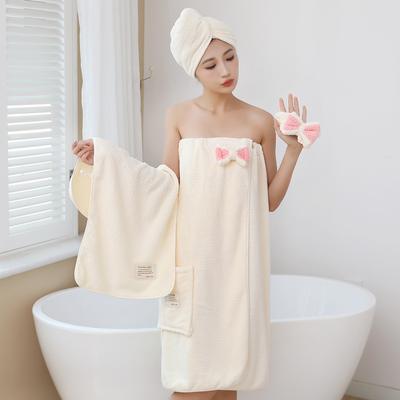 Large Women's Double Tone Strapless Shower Dress Set, Cute Knitted Pineapple Plaid New Item, Wearable Bath Towel