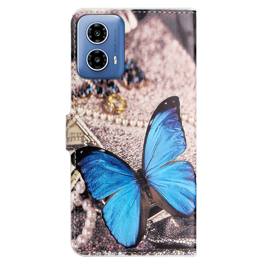 For Motorola Moto G24 Power PU Leather Case Pattern Printing Flip Cell Phone Cover
